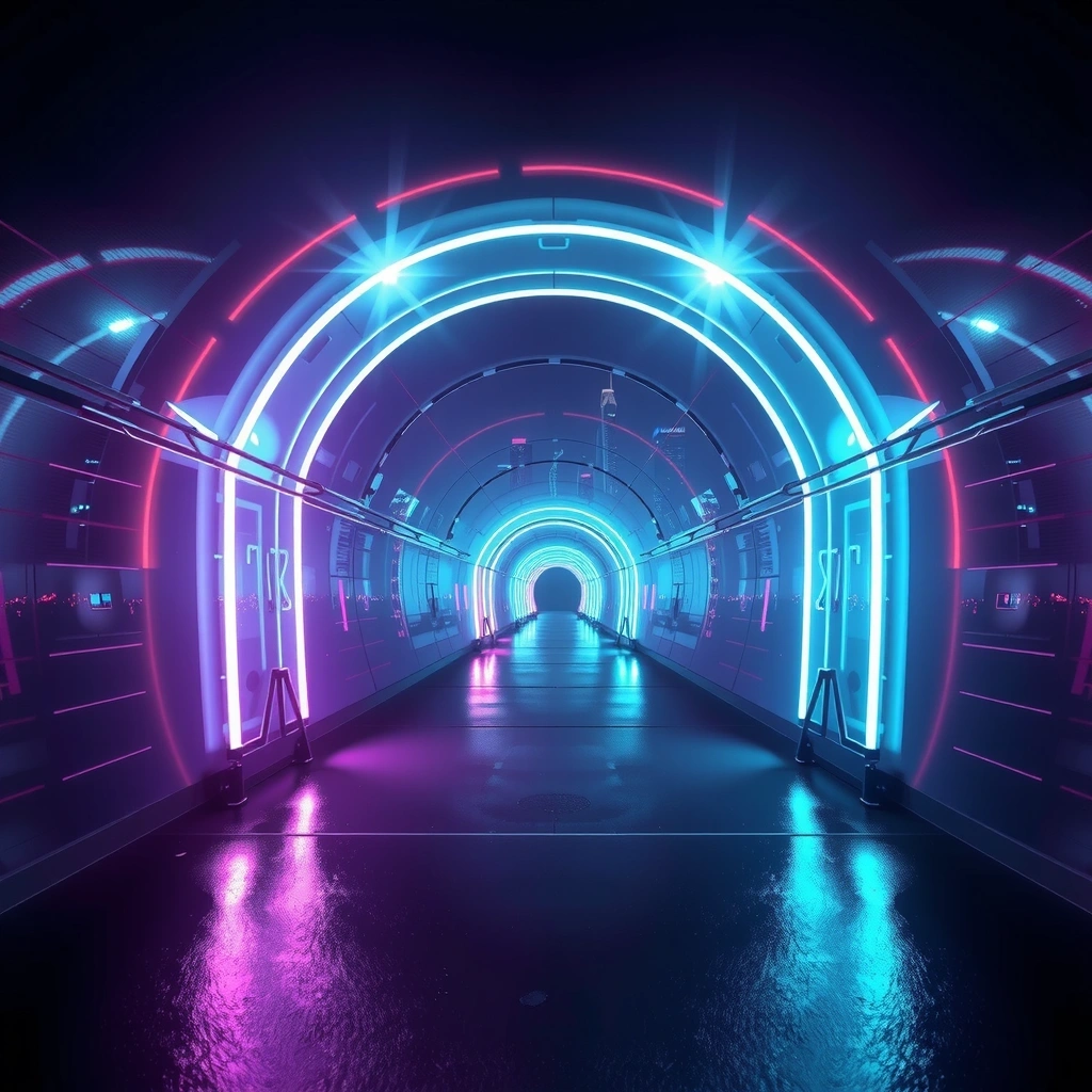 Abstract digital data flow background